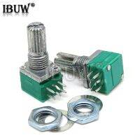 5pcs RK097G 5K 10K 20K 50K 100K 500K B5K with a switch audio 6PIN shaft 15mm amplifier sealing Potentiometer RK097 Green