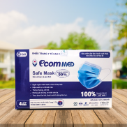 Khẩu Trang Y tế EcomMed 4 lớp kháng khuẩn 99% Hộp 50 cái