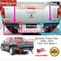 Hardingsun ฝาครอบ Mitsubishi Triton KB4T 2006 -2014กันชนหลังทรงกลมกันชนเครื่องสะท้อนสีแดง BELAKANG กันชนด้านข้าง MERAH L200