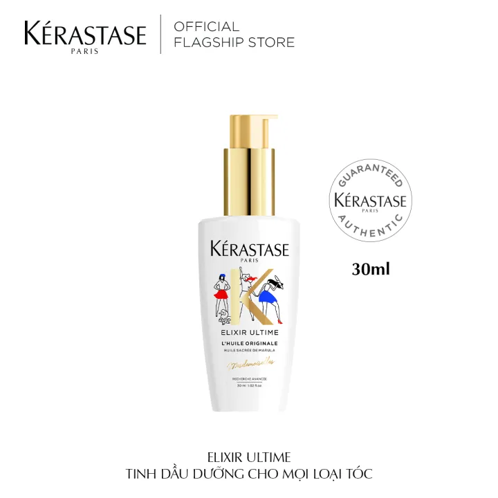 Tinh dầu chăm sóc tóc chắc khỏe Kérastase Elixir Ultimate phiên bản giới hạn Tiểu thư Pháp 30m 
