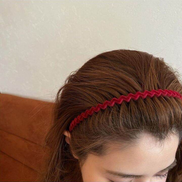 hot-แฟชั่น-shine-simple-headdress-สีทึบ-flocking-หวีผม-hairbands-headband-ผม-hoop-bezel-ฟันอุปกรณ์เสริม-women