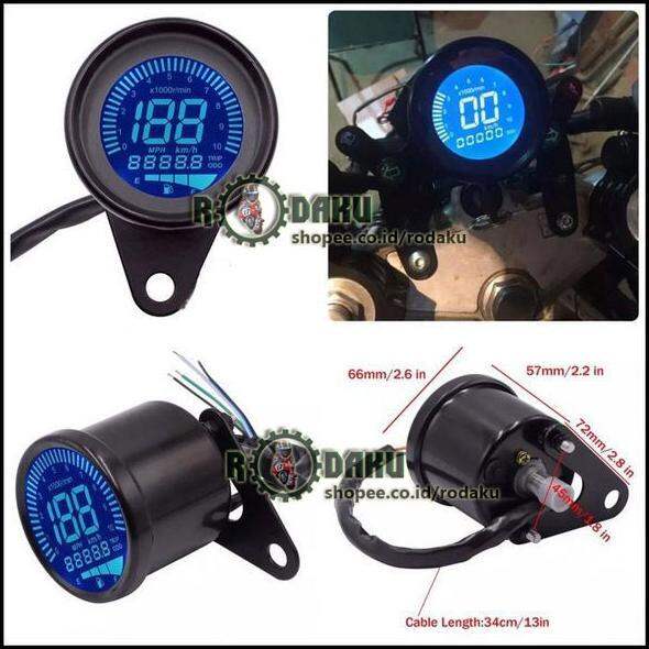Speedometer Tachometer Bensin RPM DIGITAL bulat Universal - PELANGI ...