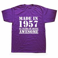 Made In 1957 Awesome T Shirt Men Cotton 55 Years Old Tshirt Tshirt Camiseta Clothing Funny Birthday Gildan