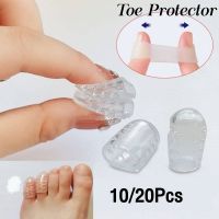 ☸№◈ 10/20Pcs Toe Protector Sleeve Soft Silicone Foot Toe Cover Braces Breathable Toe Wear Sleeve Anti-Friction Sweatproof for Foot