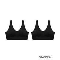 Sabina เสื้อชั้นใน (Set 2 ชิ้น) Seamless Fit  รุ่น Soft Collection (ไม่มีโครง) รหัส SBXK258 สีดำ