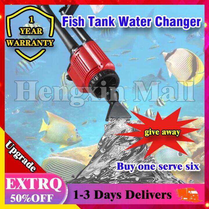 Electric Aquarium Fish Tank Water Changer Sand Washer Vacuum Siphon
