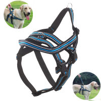 Nylon Reflective No Pull Dog Harness Outdoor Adventure Vest With Handle Strap Security Belt Dog Chest Collar