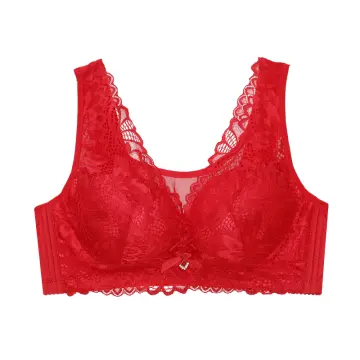 Yingbao Adjustable Bra Women Push Up Plus Size with Wire Ladies Lace Sexy  Bras with Steel Ring Big Size Black Pink Maroon Watermelon Red Khaki 36 80  38 85 40 90 42 95 44 100 46 105 C D E