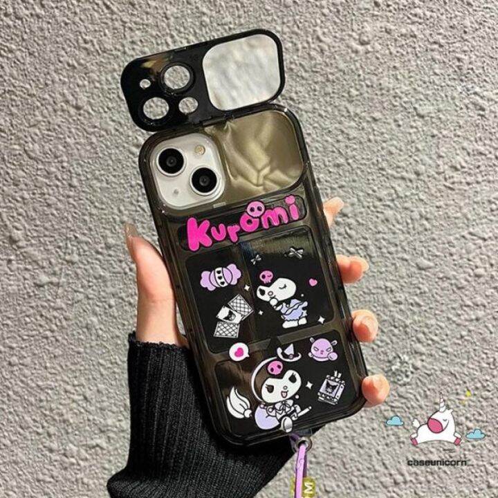 เคสโทรศัพท์มือถือ-ซิลิโคนนิ่ม-กันกระแทก-ลายการ์ตูนคุโรมิน่ารัก-แบบสร้างสรรค์-สําหรับ-iphone-12-13-14-max-xr-7-8-x-xs