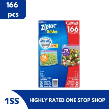 Ziploc Brand Slider Storage Quart Bags with Power Shield Technology, 40  Count, Pack of 4 (160 Total Bags) 