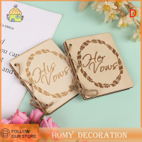 Shao 2pcs Wedding vow หนังสือแต่งงาน vow Notebook สร้างสรรค์กระดาษ kraft ทนทาน