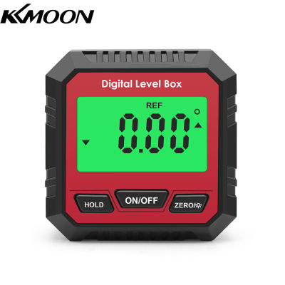 KKmoon Mag-Netic มิเตอร์วัดมุมดิจิตอลวัดค่าสัมบูรณ์และสัมพัทธ์การแปลงความลาดเอียงจอแสดงผล LCD พร้อมแบ็คไลท์มัลติคัล