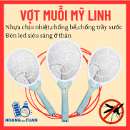 Vợt muỗi 628 cao cấp Mỹ Linh, có đèn thu hút muỗi và đèn chiếu sáng an