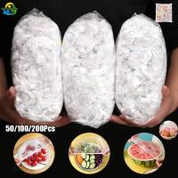 100/200/300PCS Food Grade Plastic Wrap Cover Disposable Plastic Wrap Cover Household Fruit Vegetable Preservation Storage Bag