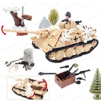Armored War Tank Building Block Assembled Military WW2 Figures Weapons Hunter Destroy Vehicle Equipment Model Child Gift Boy Toy