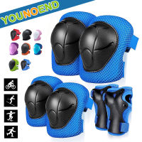 6PCS Kids Knee Pad Elbow Pad Wrist Guard Sports Gear Set for Roller Skates Cycling BMX Bike Skateboard Inline Skating