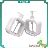 OKDEALS 2 Pcs พลาสติกทำจากพลาสติก เครื่องจ่ายสบู่เหลว รีฟิล กันน้ำกันน้ำได้ ขวดปั๊มสบู่ ละเอียดอ่อนและละเอียดอ่อน สีขาวขาว เครื่องจ่ายสบู่ด้วยมือ ห้องน้ำในห้องน้ำ