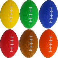 6Pcs Rugby Ball Toy Olive Toy Kids Stress Balls Stress Toys Children Squeeze Toys football football vent toy rehabilitation ball