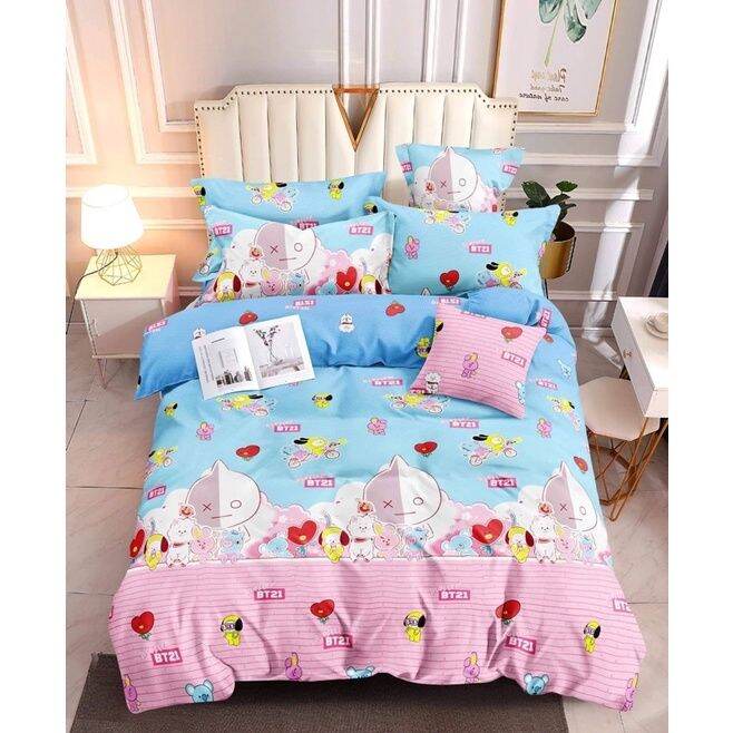 Bt21 blue and pink Als Bedsheets 100% Premium Canadian Cotton Bedsheets ...