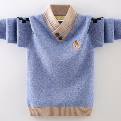 New Cotton Clothing Childrens Sweater Keep Warm in Winter Pullover Sweater Childrens Clothing Knitted Sweater Boys Clothes