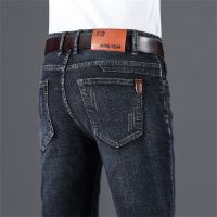 【YD】 Stretch Mens Jeans 2023 New Fashion Business Classic Male Clothing Denim Trousers