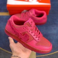 2023 Putian New Barbie Pink Top Layer Leather All-match Fashion Sports And Leisure Womens Skateboard Sneakers