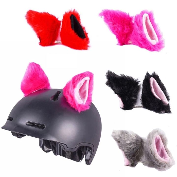 1-pair-plush-cat-ears-helmet-decor-cute-motorbike-cycling-styling-helmet-ornaments-decoration-headwear-stickers-accessories
