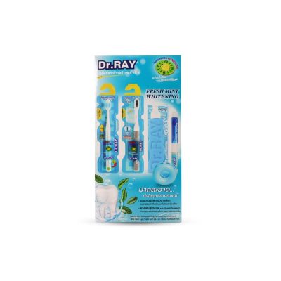 ( ชุดของขวัญ ) Dr.RAY Gift set Natural-Mint รวมยาสีฟันและแปรงสีฟันแนะนำ ราคาพิเศษสุดในเซ็ตเดียว
