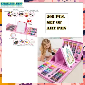 208 Pcs Painting Drawing Set Crayon Colored Pencils Watercolors