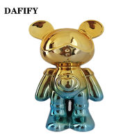 DAFIFY Home Decor เซรามิค Figurine สไตล์โมเดิร์น,เซรามิคขนาดเล็กรูปปั้นสัตว์ Handmade ประติมากรรมเครื่องประดับสำหรับห้องนั่งเล่นห้องนอนสำนักงานตู้เดสก์ท็อป25*9ซม.