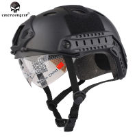 IDOGEAR Emersongear Tactical FAST Helmet With Protective Goggle PJ ABS Tactical Military Helmet EM8819 Multicam Navy Seal Highlander