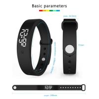 ♀﹊∋ Eshowee LED Digital Smart Bracelet With Body Temperature Monitoring Precise Display Smart Band Vibration Reminder