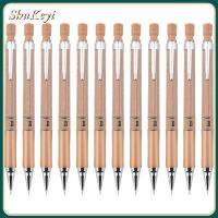 SHUKEYI 12Pcs สีน้ำตาลสีน้ำตาลเข้ม ดินสอสีขาว พลาสติกสำหรับตกแต่ง น่ารักน่ารักๆ ดินสอเครื่องกลเครื่องกล ของขวัญสำหรับเด็ก ด้ามจับแบบนุ่ม อุปกรณ์วาดภาพเขียน ออฟฟิศสำหรับทำงาน