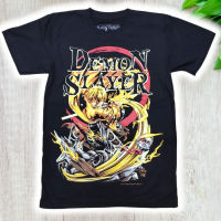 Demon Slayer เสื้อยืดไม้สีดำดั้งเดิม