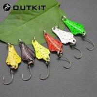 【hot】◎◘✔ OUTKIT 6pcs/lot 2.8cm Fishing Tackle Bait Metal Trout Bass Spoons Small Hard Sequin Spinner