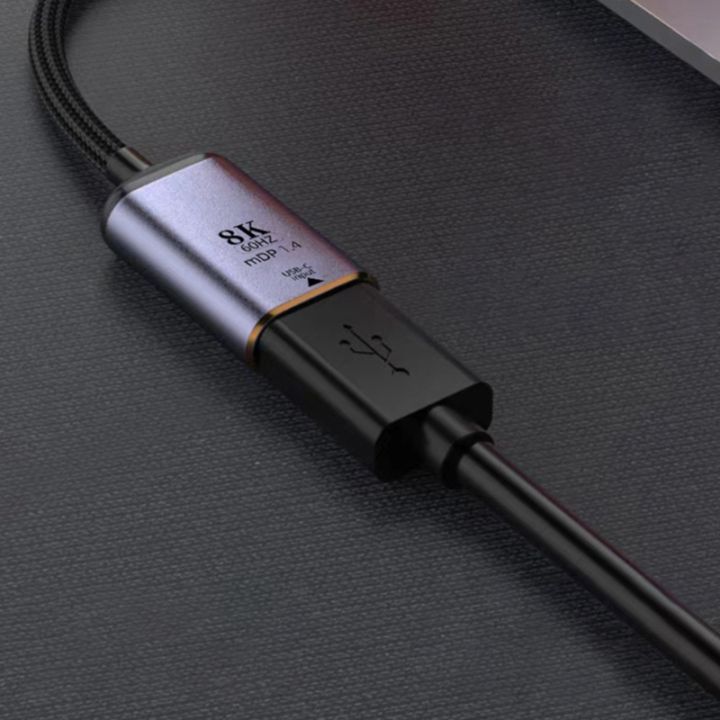 ชนิด-c-ตัวเมีย-usb3-1เป็น-dp-displayport-mini-dp-mdp1-4ตัวผู้8k-ฮับสายแปลงอะแดปเตอร์18cm-7-1in