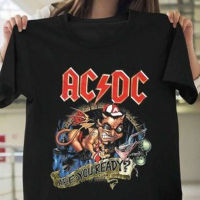 ใหม่ ? ACDC t-shirt? เสื้อวง ACDC เสื้อยืดวินเทจผ้าฝ้ายระบายอากาศยอดนิยม