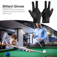 Open Finger Billiard Gloves Adjustable Sticker Polyester Snooker Billiards Gloves Portable Lightweight Reusable Amateur Training