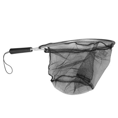 Aluminium Landing Nets Fly Fishing Fish Saver Nylon Knotless Mesh Trout Hand Net