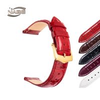 Top layer real cowhide ladies red strap Suitable for Casio Guzun strap