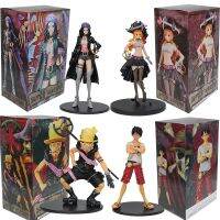 2023ใหม่ตุ๊กตาลิงอะนิเมะเรื่องวันพีชสีแดง DXF Usopp Nami Nico Robin Monkey · D · Luffy ของเล่น PVC ตุ๊กตารวบ Kado Ulang Tahun