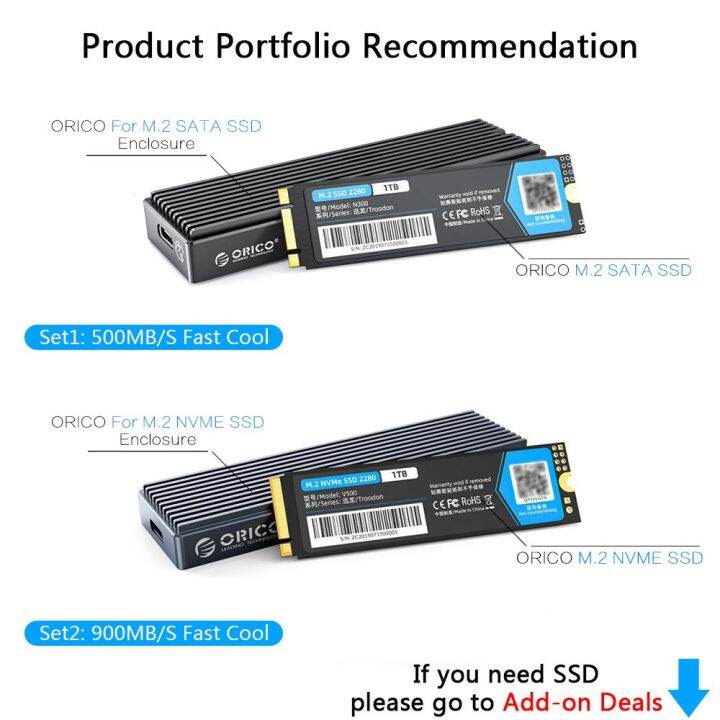 orico-เคส-m-2-nvme-enclosure-usb-c-gen2-10gbps-pcie-ssd-m2-sata-ngff-5gbps-ssd-m2pv