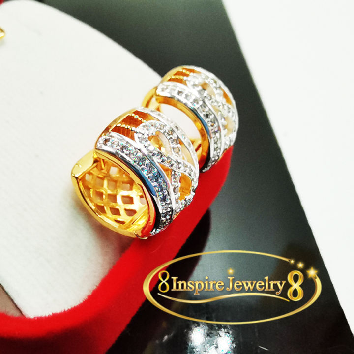 inspire-jewelry-ต่างหูเพชรสวิส-งานจิวเวลลี่-white-gold-plated-diamond-clonning-silver