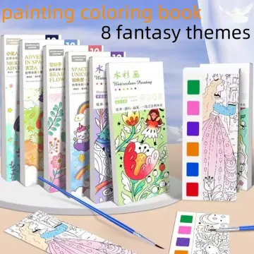 Pocket Coloring Book For Kids Pocket Watercolor Paint Book Children's  Gouache Doodle Picture Book Educational Color