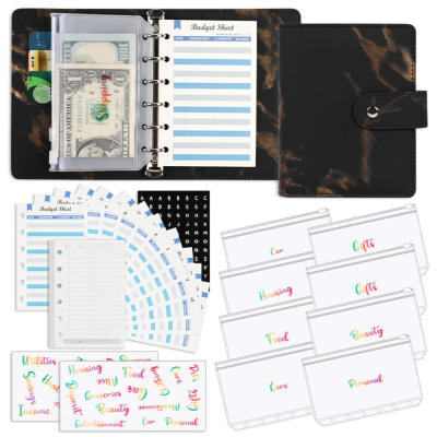 Budgeting Notepad Financial Planner Notebook Loose-leaf Daily Planner Marble Pattern Notebook Budget Organizer