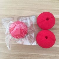 10pcs Red Sponge Clown Nose Cosplay Props Party Funny Stage Performance Props Festival Make Up Clown Nose Supplies Magic Circus Adhesives Tape