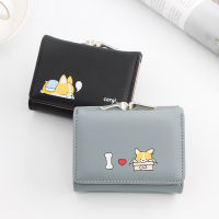 Women Short Wallets Cartoon Print Card Holder Coin Change Pockets PU Leather Ladies Female Handbag Clutch Bag Card Holder Pocket