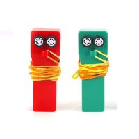 2 Pack Rope Launcher Thruster Zipper Rope Push Thruster Controller Rope Launcher Kids Gift Props Handheld Electric Toys Plastic