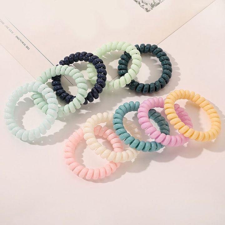 cc-new-wire-elastic-hair-bands-mattes-colored-scrunchies-rubber-ponytail-holder-for-ties-accessories