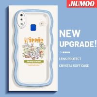 เคส JIUMOO สำหรับ VIVO เคส Y95 Y91i Y91การ์ตูนวินนี่ช้อนส้อมมีดหมีพูห์ครีเอทีฟซิลิโคนขอบลอนเคสโทรศัพท์แบบใสแฟชั่นเคสนิ่มโปร่งใสป้องกันเลนส์กล้องกล่องกันกระแทก